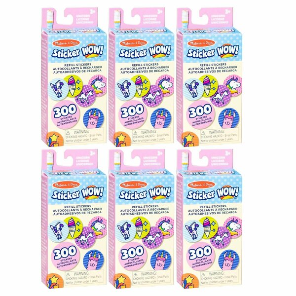 Melissa & Doug Sticker WOW Refill Stickers, Unicorn, 1800PK 50328